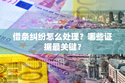 武汉借条纠纷怎么处理？哪些证据最关键？