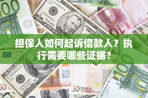 武汉担保人如何起诉借款人？执行需要哪些证据？