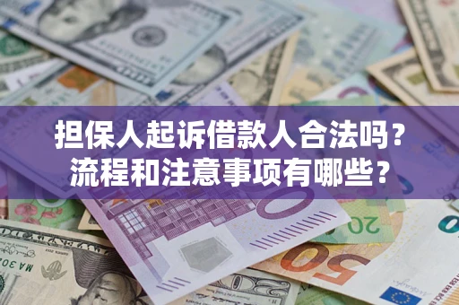 武汉担保人起诉借款人合法吗？流程和注意事项有哪些？