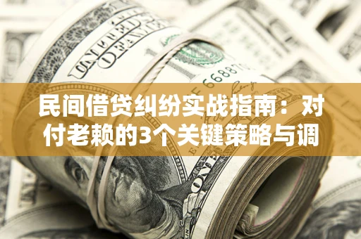武汉民间借贷纠纷实战指南：对付老赖的3个关键策略与调解盲区解析