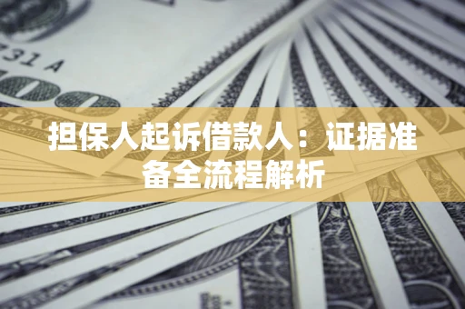 武汉担保人起诉借款人：证据准备全流程解析