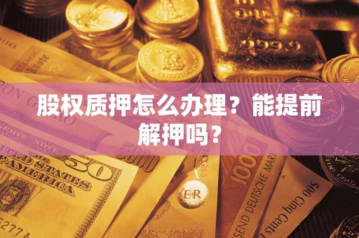 武汉股权质押怎么办理？能提前解押吗？