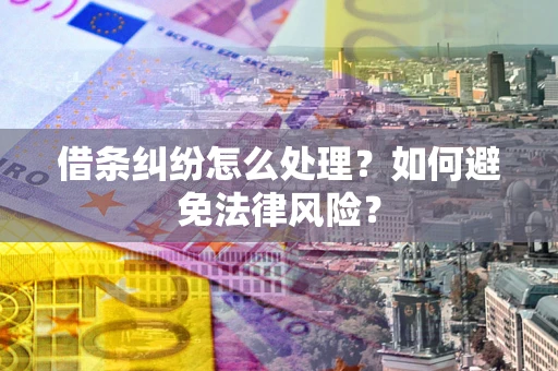 武汉借条纠纷怎么处理？如何避免法律风险？
