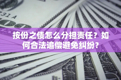 武汉按份之债怎么分担责任？如何合法追偿避免纠纷？